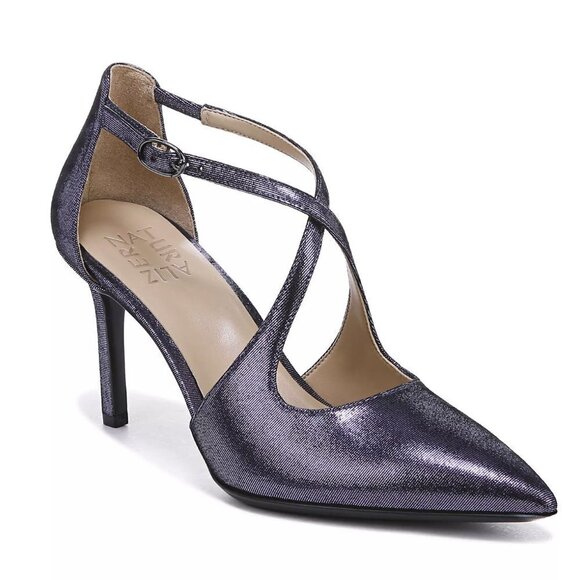 Naturalizer Anne Women's Heels Purple Metallic Leathern (WIDE) - Picture 1 of 8